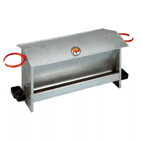 Baromfi etető, Novital Farmyard, 63 cm, horganyzott fémlemez, 2 itatós palackkal