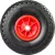 Talicska és kézikocsi kerék, Strend Pro Garden Handtruck 812 Bantam, fekete/piros, 4.10/3.50-4, 25 cm átmérő, 7 cm szélesség, tengelyfurat: 20 mm