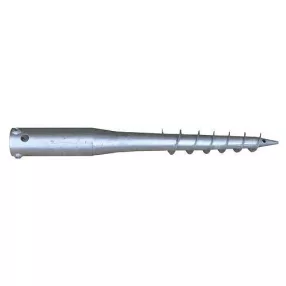   Talajcsavar, Strend Pro GSA02, horganyzott acél, hosszúság: 650 mm, átmérő: 68 mm, falvastagság:  1,5 mm, 3 x M8 anyával