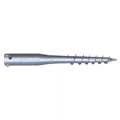 Talajcsavar, Strend Pro GSA02, horganyzott acél, hosszúság: 650 mm, átmérő: 68 mm, falvastagság:  1,5 mm, 3 x M8 anyával