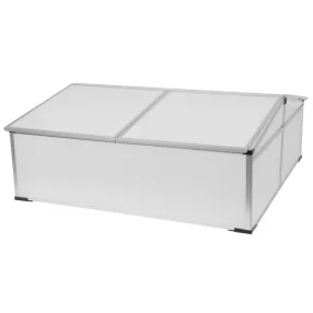   Melegágy, Strend Pro Garden Greenhouse HF0942-A, 100 x 100 x 40 cm, 4 mm polikarbonát, alumínium keret, UV-védelemmel, kétoldalról nyitható tető