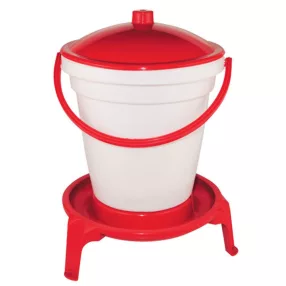   Baromfi itató, Novital, Rapid Clean, 18 l, piros/fehér, stabil lábakkal, műanyag, higiénikus kialakítás, könnyen tisztítható