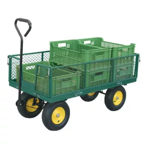   Négykerekű kocsi, Strend Pro Garden Taliga 515, 125 × 65 × 32 cm, robusztus, kerti munkához,  300 kg teherbírás