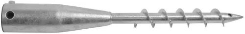 Talajcsavar, Strend Pro GS03, horganyzott acél, hosszúság: 550 mm, átmérő: 60 mm, falvastagság: 1,7 mm, 3 x M8 anyával
