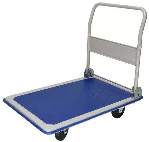 Kézikocsi, Strend Pro PH308, kék, maximum 300 kg teherbírás, acél, kézi, raktárakba és szállodákba is
