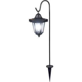   Napelemes kerti lámpa, Strend Pro Garden Gomeisa, fekete, 70 cm, 17 cm átmérő, 1 LED, hidegfehér fény, akkumulátoros