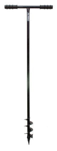 Kézi földfúró, Strend Pro Garden Edo 61, fekete, acél, 140 mm spirál, faültetéshez, kerítésépítéshez és építési munkákhoz