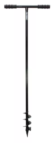 Kézi földfúró, Strend Pro Garden Edo 62, fekete, acél, 170 mm spirál, faültetéshez, kerítésépítéshez és építési munkákhoz