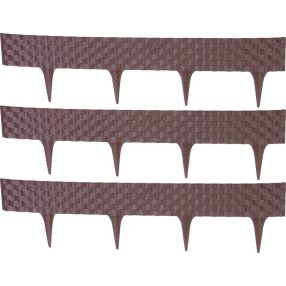   Kerti paliszád, Strend Pro Garden RattanPalisade, sötétbarna, 80 x 29,5 cm, összekapcsolható, 240 cm hossz, formázható, rugalmas műanyag, UV-álló, 3 panel/csomag