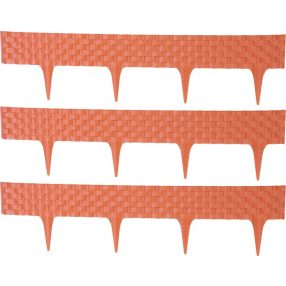   Kerti paliszád, Strend Pro Garden RattanPalisade, terrakotta, 80 x 29,5 cm, összekapcsolható, 240 cm hossz, formázható, rugalmas műanyag, UV-álló, 3 panel/csomag