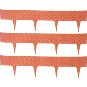   Kerti paliszád, Strend Pro Garden RattanPalisade, terrakotta, 80 x 29,5 cm, összekapcsolható, 240 cm hossz, formázható, rugalmas műanyag, UV-álló, 3 panel/csomag