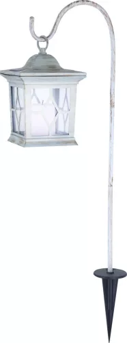 Napelemes kerti lámpa, Strend Pro Garden, Subra, fehér, 70 cm, 14,5 cm átmérő, üveg–műanyag–fém, 1 LED, hidegfehér fényű, akkumulátoros