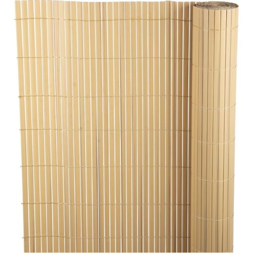 Lamellás kerítés, Strend Pro Garden Ence DF13, bambusz hatású, 100 cm x 3 m, PVC lamellák, 1300 g/m2, UV-álló, árnyékoló