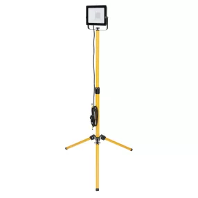   LED reflektor, Strend Pro Worklight BL2-E1, SMD LED, 30 W, 2400 lm, állványos, IP65, 2,5 m kábel, 4000 K, 230 V, 0–120° állítható szög