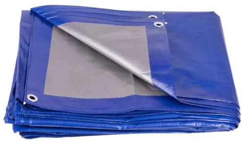 Takaróponyva, Strend Pro Garden Profi, 2 x 8 m, 140 g/m2, kék, víz-, penész-, szakadásálló, UV-álló, erősített szegély, korróziógátló fülek
