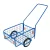 Kétkerekű kocsi, RDV 3 / Popular 3, kék, 61,8 x 41,8 x 23,2 cm, 50 kg teherbírás, 23 cm tömör kerekek, acélcső váz, kivehető fogantyú