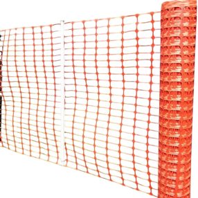   Műanyag jelölőháló, Strend Pro Garden barrier.net, narancssárga, 100 cm x 30 m, szálvastagság: 1,5 mm, 100 g/m2, szemméret: 85 x 30 mm, négyszögletű, 100 % műanyag