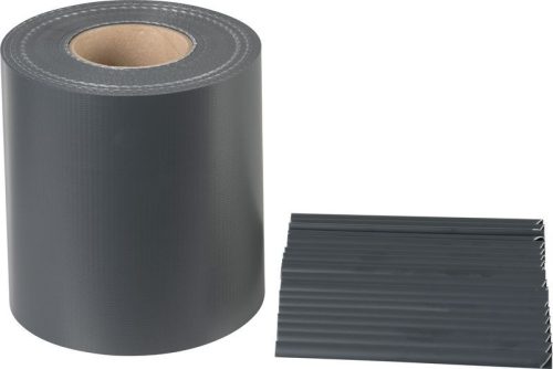 Árnyékoló szalag kerítésre, Strend Pro Garden Eurostandard, 19 cm x 26 m, antracit, fedő, kerítéspanelhez, 1050 g/m2