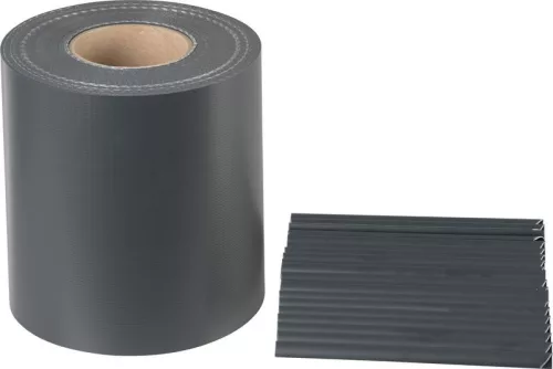 Árnyékoló szalag kerítésre, Strend Pro Garden Eurostandard, 19 cm x 26 m, antracit, fedő, kerítéspanelhez, 1050 g/m2