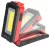 Munkalámpa, Strend Pro MWL539, fekete/piros, 12,5 × 5,5 × 3,8 cm, COB LED 100 + 250 lm, 2200 mAh, USB töltés, akkumulátoros, 4 üzemmód