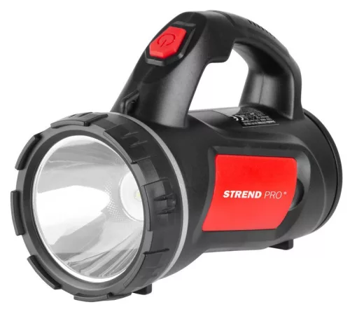 Zseblámpa, Strend Pro SLR732, fekete/piros, 12,7 x 12,7 x 17 cm, LED, 150 lm, 1200 mAh, akkumulátoros, USB töltés, 2,5 óra üzemidő, beltéri használatra
