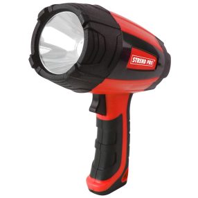   Zseblámpa, Strend Pro Spotlight PLR753, fekete/piros, 32 x 24 x 14 cm, 400 lm, 300 m hatótávolság, 2,5 óra üzemidő, XPG LED, akkumulátoros, USB töltés