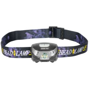   Fejlámpa, Strend Pro HeadLight H889, fekete, 6 x 3,5 x 3,5 cm, akkumulátoros, USB töltés, mozgásérzékelő, 3 W Cree LED, 180 lm, 1200 mAh, 100 m hatótáv