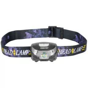   Fejlámpa, Strend Pro HeadLight H889, fekete, 6 x 3,5 x 3,5 cm, akkumulátoros, USB töltés, mozgásérzékelő, 3 W Cree LED, 180 lm, 1200 mAh, 100 m hatótáv