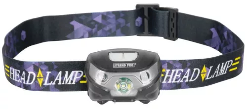 Fejlámpa, Strend Pro HeadLight H889, fekete, 6 x 3,5 x 3,5 cm, akkumulátoros, USB töltés, mozgásérzékelő, 3 W Cree LED, 180 lm, 1200 mAh, 100 m hatótáv