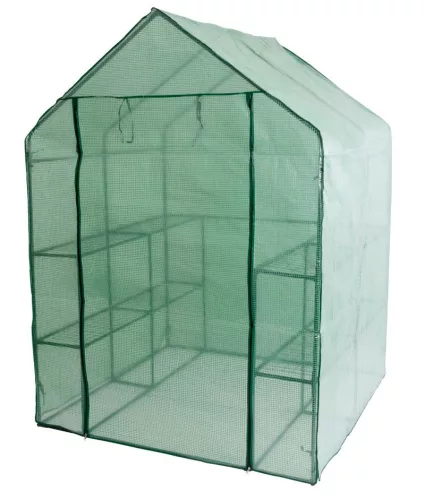 Melegágy, Strend Pro Garden X098, 142 x 142 x 193 cm, PE fólia, UV-álló, fémvázas, 4 polcos, feltekerhető nyílással (TC2172015)