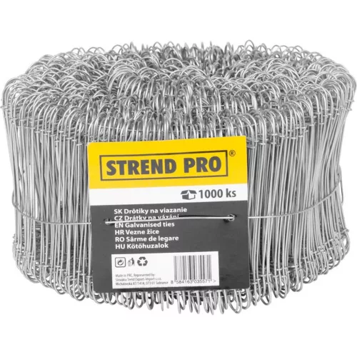 Kötöződrót fűzőlyukkal, Strend Pro WGT10, horganyzott, 1,1 x 160 mm, vas kötözéséhez, 1000 db