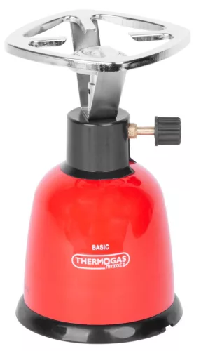 Gázfőző, Strend Pro Camping Basic, piros, szúrópatronos (190 g)