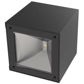   Napelemes fali lámpa, Strend Pro Garden, fekete, 10 x 10 x 10 cm, 1 LED, elegáns, akkumulátoros, automatikus kapcsolás, melegfehér fény