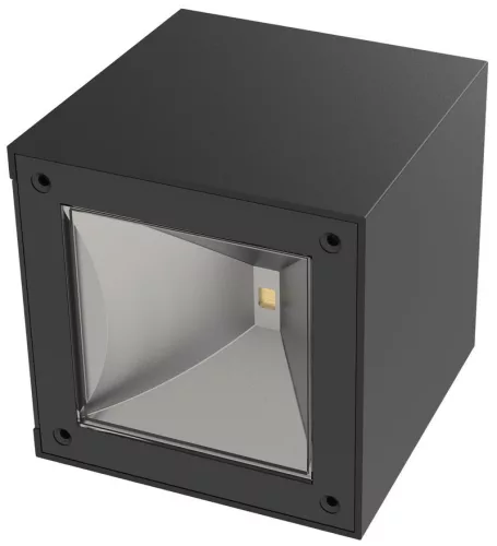 Napelemes fali lámpa, Strend Pro Garden, fekete, 10 x 10 x 10 cm, 1 LED, elegáns, akkumulátoros, automatikus kapcsolás, melegfehér fény
