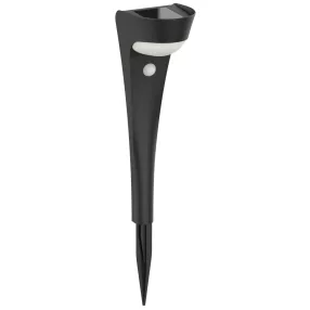  Napelemes kerti lámpa, Strend Pro Garden, fekete, 10,2 x 13 x 52,5 cm, 1 LED, mozgásérzékelővel, 3 m érzékelési távolság, melegfehér fényű, akkumulátoros