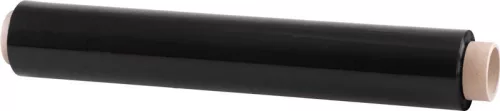 Sztreccsfólia, Strend Pro, fekete, szélesség: 500 mm, vastagság: 23 µm, csomagoláshoz, rugalmas, 115 m