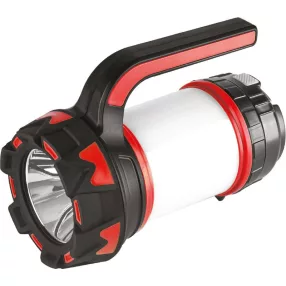   Kempinglámpa, Strend Pro Spotlight SLR135, 16,7 × 12 × 9,5 cm, 140 + 300 lm, 2 × 1800 mAh, akkumulátoros, USB töltés, 80 m hatótáv, 3 óra üzemidő