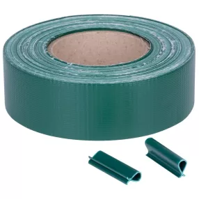   Árnyékoló szalag kerítésre, Strend Pro Garden Eurostandard Light, 4,75 cm x 35 m, zöld, UV-álló, 450 g/m2, kerítéspanelhez, 20 db rögzítő klipsszel
