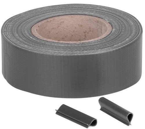 Árnyékoló szalag kerítésre, Strend Pro Garden Eurostandard Light, 4,75 cm x 35 m, antracit, UV-álló, kerítéspanelhez, 20 db rögzítő klipsszel