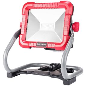   LED reflektor, Worcraft CLED-S20Li-30WA ShareSYS, 20 V lítium-ion, 1000/2000/3000 lm, akkumulátoros, 3 fényerőfokozat, akku és töltő nélkül