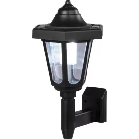   Napelemes fali lámpa, Strend Pro Garden Solar Adria, fekete, 16,5 x 16,5 x 30 cm, 1 LED, akkumulátoros, automatikus kapcsolás