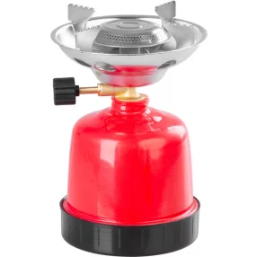   Gázfőző, Strend Pro 1002B, 0,9 kW, 12,5 × 12,5 × 18,2 cm, szúrópatronos (190 g), Propán-Bután, manuális gyújtás, maximum 1300°C