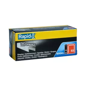   Tűzőgép kapocs, Rapid 53, 53-as kapocs, 10 x 11,4 x 0,75 mm, horganyzott acél, 5000 db