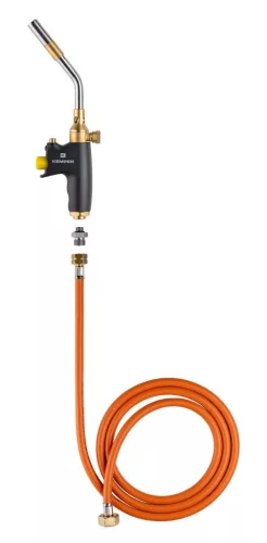 Gázégő, Kemper 1062ETCF, 4,7 kW, piezo gyújtás, patronhoz és palackhoz, beépített nyomásszabályozó, lángzár, akár 2400 °C