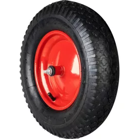   Talicskakerék, Strend Pro Garden, Premium Fortis, fekete/piros, felfújható, 39 cm átmérő, 9 cm szélesség, tengellyel