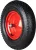 Talicskakerék, Strend Pro Garden, Premium Fortis, fekete/piros, felfújható, 39 cm átmérő, 9 cm szélesség, tengellyel