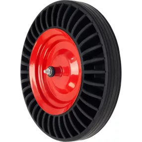   Talicskakerék, Strend Pro Garden, Premium Fortis, fekete/piros, felfújható, 39 cm átmérő, 8 cm szélesség, tengellyel