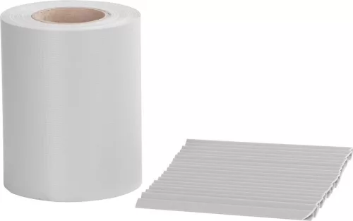 Árnyékoló szalag kerítésre, Strend Pro Garden Eurostandard, 19 cm x 35 m, antracit, kerítéspanelekhez, 20 db rögzítő klipsszel