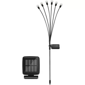   Napelemes kerti lámpa, Strend Pro Garden Firefly, 72 cm, 6 LED, rozsdamentes acél, akkumulátoros, automatikus kapcsolás, földbe szúrható