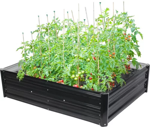 Magaságyás, Strend Pro Garden, 120 × 90 × 30 cm, 3D dizájn, fém, extra erős, 0,28 mm falvastagság, 0,8 mm keretvastagság